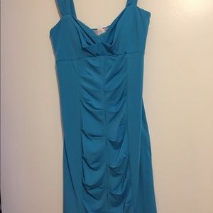 Morgan & Co. teal bodycon dress, size small.